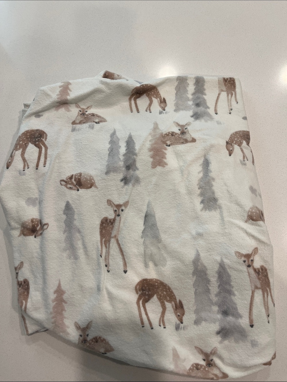 Pottery Barn Kids Deer Print Fitted Crib Sheet